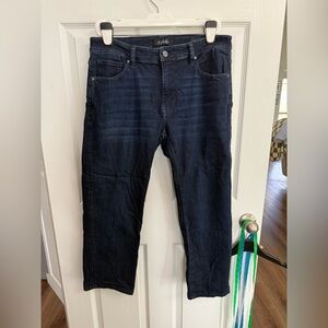 34 Heritage Jeans Mens 35x27 Blue Courage Mid Rise Straight Leg Stretch Preppy